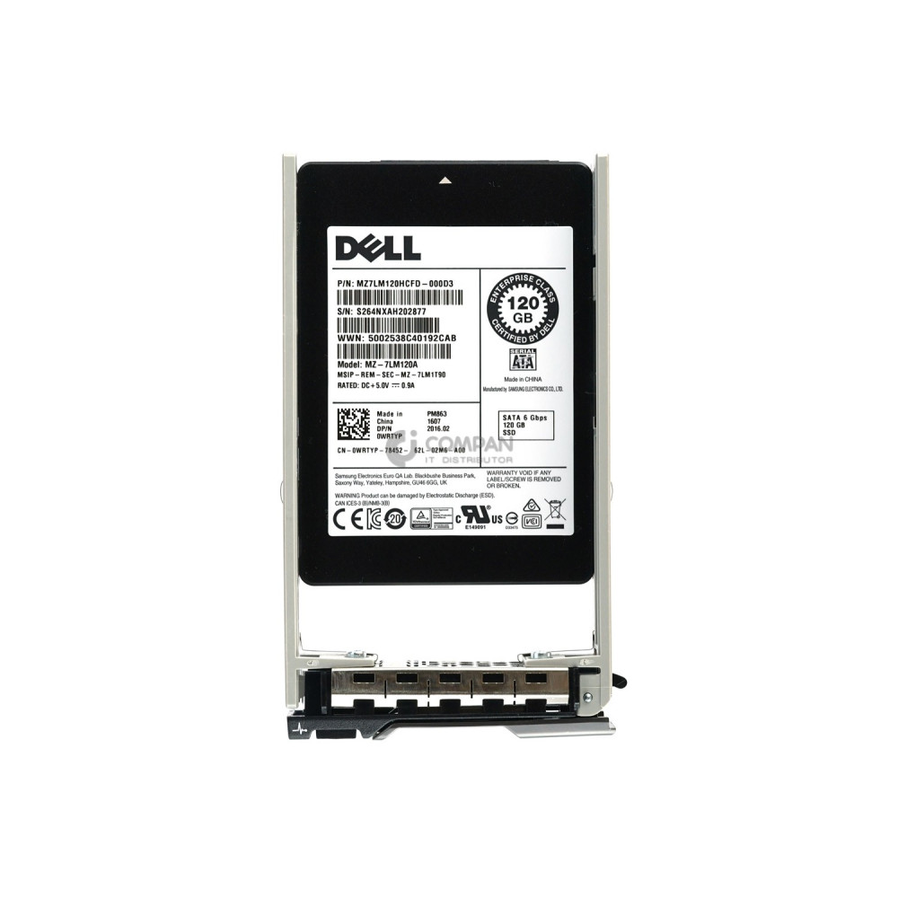 WRTYP DELL SSD 120GB SATA 6G 2.5" SFF HOT-SWAP
